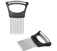Mevronisshop-Support D'oignon,2 Pièces Porte-Tranche D'oignon En Acier Inoxydable,Fourchette À Oignon,Outil De Découpe Pour Viande,Légumes,Tomate,Fruits