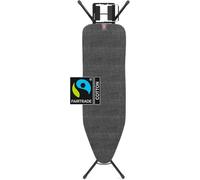 MEVRONISSHOP-Table à Repasser Taille B - pour Fer Vapeur - Planche a Repasser - pour Les Gauchers et Les Droitiers - Plateau Extra-Stable - pour Fers Jusqu'à 13,5 cm - Denim Black - 124x38cm