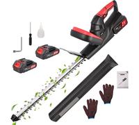 MEVRONISSHOP-Taille Haie Batterie Taille-haie Electrique: Coupe Haie sans Fil avec Batterie 2000 mAh * 2, Double Lame de Coupe, Longueur de Coupe 480 mm,pour DéSherberger, éLaguer Les Arbres, Arbuste