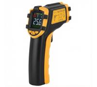 MEVRONISSHOP-Thermomètre Infrarouge, Thermomètre Laser Professionnel LCD Couleur Data Hold, Pistolet Thermomètre 0.5s 12:1-50°C à 390°C Cuisine HVAC Barbecue, Noir/Orange