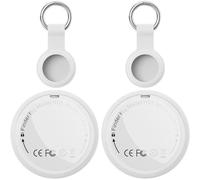MEVRONISSHOP-Traceur Bluetooth Blanc - 2 Pack Tracker Tag Compatible avec Apple Localiser (Uniquement iOS 14.5+), Trouve Téléphone et Clés, GPS Localisateur pour Portefeuilles et Valises, Batterie Re