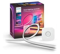 Mevronisshop-White And Color, Kit Démarrage Lightstrip Hue Play Gradient Pc, Écran 32-34 Pouces + Pont, Synchronisation De La Lumière Avec Le Jeu, Compatible Alexa, Google Et Apple Blanc
