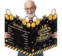 Mevronisshop-Xxl Carte Retraite Geante,Cadeau Retraite Femme Homme,Décoration Retraite,Vive La Retraite,Carte Depart Retraite,Carte Depart Collegue, Carte Retraite Homme Femme,Carte De Depart Collegu