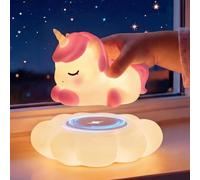 Mewaii Veilleuse Bébé Licorne, Rechargeable, 4 Bruits Blancs, en Silicone | 4 Bruits Blancs, Minuterie de 30 min, Silicone Souple, 3 Niveaux de Luminosité Réglables, Cadeaux pour Garçon Fille