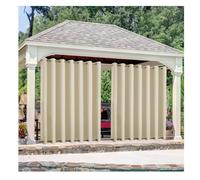 Mewkew Rideau Extérieur Imperméable avec œillets Haut et Bas L202×H200cm Coupe Vent Protection UV Isolation Thermique Rideau pour Facade Avant de Pergola Cabana Porche Jardin Patio