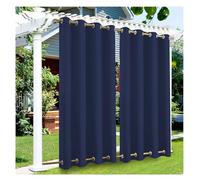 Mewkew Rideau Extérieur Imperméable avec œillets Haut et Bas L242×H233cm Coupe Vent Protection UV Isolation Thermique Rideau pour Facade Avant de Pergola Cabana Porche Jardin Patio
