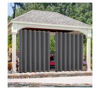 Mewkew Rideau Extérieur Imperméable avec œillets Haut et Bas L262×H200cm Coupe Vent Protection UV Isolation Thermique Rideau pour Facade Avant de Pergola Cabana Porche Jardin Patio