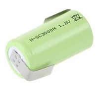 Mexcel -SC3000H Pile rechargeable spéciale Sub-C résiste aux températures élevées, cosses à souder en Z, à tête plate NiMH 1.2 V 3000 mAh G