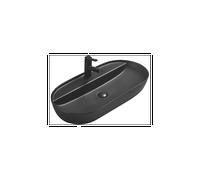 Mexen Adel lavabo sur plan 80 x 40 cm, noir mat - 22168085 15882 5907709157958