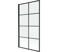 Mexen Alex paroi de baignoire à 1 battant 80 x 140 cm, grille noire - 893-080-001-70-77 2402 5907709126039