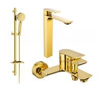Mexen Alexa DQ40 ensemble de baignoire, doré - 71213DQ40-50 5936 5907709198555