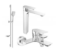 Mexen Alexa DQ62 ensemble de bain, chrome - 71213DS62-00 3438 5907709198623