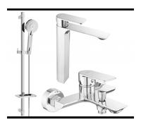 Mexen Alexa Ensemble de bain DQ40, chrome - 71213DQ40-00 3435 5907709198548