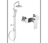 Mexen Alfa Carl ensemble de douche en saillie avec pommeau de douche et mitigeur, chromé - 745740240-00 6106 5907709181892