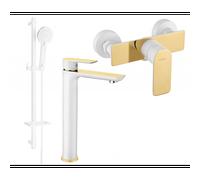 Mexen Alfa DQ40 ensemble de douche, blanc/or - 745714DQ40-25 5282 5907709183353