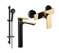 Mexen Alfa DQ40 ensemble de douche, noir/doré - 745714DQ40-75 5285 5907709183391