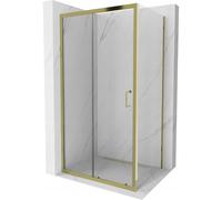 Mexen Apia cabine de douche coulissante 140 x 90 cm, transparent, dorée - 840-140-090-50-00 14654 5907709153653