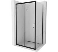 Mexen Apia cabine de douche coulissante 90 x 80 cm, transparente, noire - 840-090-080-70-00 4292 5907709121614