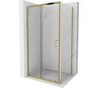 Mexen Apia cabine de douche coulissante 95 x 90 cm, transparent, dorée - 840-095-090-50-00 14617 5907709153295