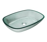 Mexen Araks vasque à poser en verre 54 x 39 cm, argent - 24155411 16255 5907709159310