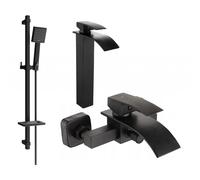 Mexen Aries DQ45 ensemble de bain, noir - 744813DQ45-70 5324 5907709183926