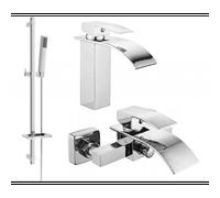 Mexen Aries DQ77 ensemble de bain, chromé - 744803DQ77-00 5307 5907709183759