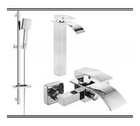 Mexen Aries Ensemble de bain DQ45, chrome - 744813DQ45-00 5322 5907709183902