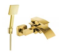 Mexen Aries R45 robinet de baignoire avec ensemble de douche, or - 74483R45-50 5332 5907709186514