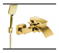 Mexen Aries R62 robinet de baignoire avec ensemble de douche, or - 74483R62-50 5329 5907709186484