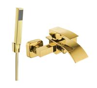 Mexen Aries R77 robinet de baignoire avec ensemble de douche, or - 74483R77-50 5326 5907709186453