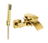 Mexen Aries R77 robinet de baignoire avec ensemble de douche, or - 74483R77-50 5326 5907709186453