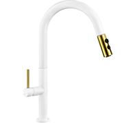 Mexen Ava robinet de cuisine, blanc/or - 672800-25 4226 5907709174337