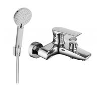 Mexen Axel R40 robinet de baignoire avec ensemble de douche, chrome - 7383R40-00 5392 5907709188662