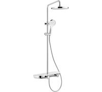 Mexen Axis ensemble de douche apparent avec pomme de douche et mitigeur, chromé/blanc - 78112-20 52862 5905315927965
