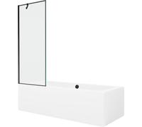 Mexen Baignoire rectangulaire Cube 170 x 80 cm avec écran 1 aile 70 cm, motif noir - 550517080X9507007070