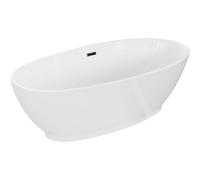 Mexen Bilbao baignoire autoportante 180 x 90 cm, blanche, trop-plein noir - 51311809000-70 46588 5905315385482