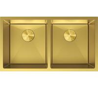 Mexen Binox évier inox 2 bacs 800 x 450 mm, doré - 6421802000-55