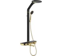 Mexen Blaze ensemble de douche en saillie avec pomme de douche et robinet, noir/doré - 78109-75 52852 5905315927910