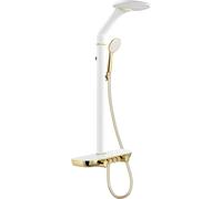 Mexen Bolt ensemble de douche apparent avec douche de tête et mitigeur, blanc/or - 78108-25 52841 5905315927835