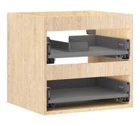 Mexen Box-A caisson d'armoire sous vasque 50 cm, 2 tiroirs, chêne - 91AX0-0500-470-2-81 56599 5905315466433
