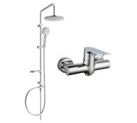 Mexen Carl ensemble de douche apparent avec douche de tête et mitigeur de douche Pecos, chrome - 72740240-00 6090 5907709181731