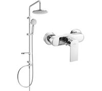 Mexen Carl ensemble de douche apparent avec pomme de douche et robinet de douche Royo, chrome - 72240240-00