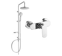 Mexen Carl ensemble de douche en saillie avec douche de tête et mitigeur de douche Milo, chrome - 71340240-00 6058 5907709181427