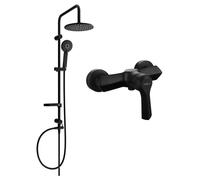 Mexen Carl ensemble de douche en saillie avec douchette et robinet de douche Sabre, noir - 72140240-70