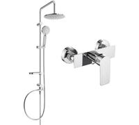 Mexen Carl ensemble de douche en saillie avec pomme de douche et robinet de douche Alfa, chrome - 745740240-00