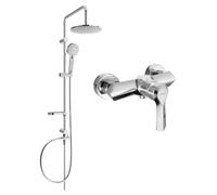 Mexen Carl ensemble de douche en saillie avec pomme de douche et robinet de douche Sabre, chrome - 72140240-00 6066 5907709181502