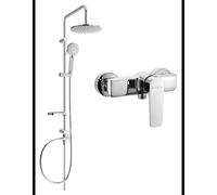 Mexen Carl ensemble de douche en saillie avec pommeau de douche et robinet de douche Lynx, chrome - 745940240-00 6114 5907709181977