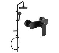 Mexen Carl ensemble de douche extérieur avec tête de pluie et mitigeur Cetus, noir - 744340240-70