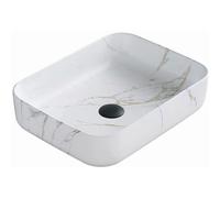 Mexen Carla lavabo à poser 50 x 39 cm, pierre blanche - 21555091 1285 5907709191426