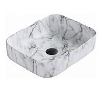 Mexen Carla lavabo à poser 50 x 39 cm, pierre blanche - 21555093 1287 5907709191440
